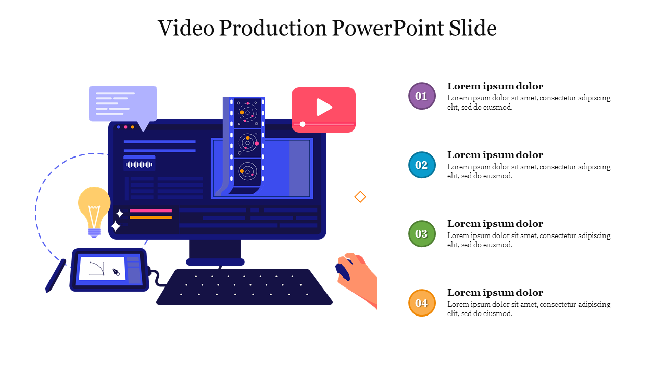 Video Production PowerPoint Slide